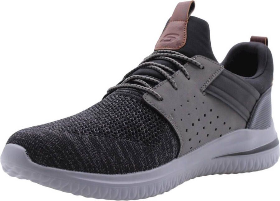 Skechers Delson 3.0 Cicada Heren Sneakers Black Grey