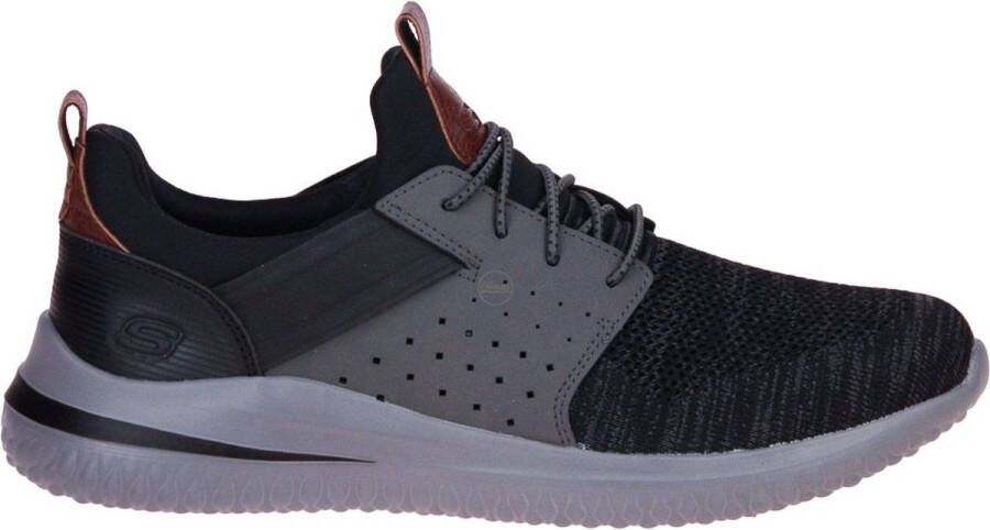 Skechers Delson 3.0 Cicada Heren Sneakers Black Grey