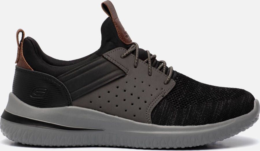 Skechers Delson 3.0 Cicada Heren Sneakers Black Grey