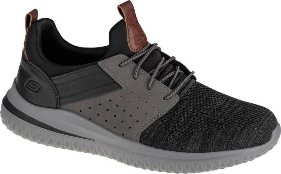 Skechers Delson 3.0 Cicada Heren Sneakers Black Grey