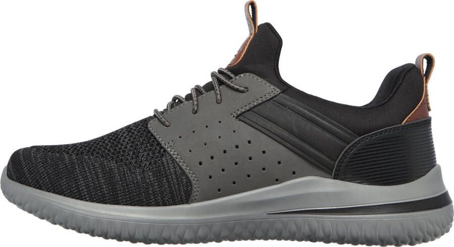 Skechers Delson 3.0 Cicada Heren Sneakers Black Grey