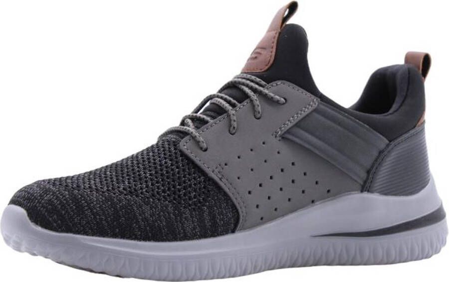 Skechers Delson 3.0 Cicada Heren Sneakers Black Grey