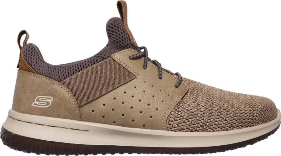 Skechers Delson Camben Heren Sneakers Taupe