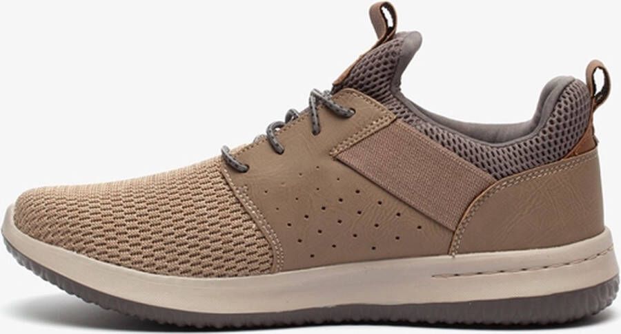 Skechers Delson Camben Heren Sneakers Taupe