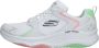 Skechers D'Lux Fitness Sneaker Wit Roze Groen Multicolor Dames - Thumbnail 3