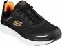 Skechers D'Lux Walker 232044-BKW Mannen Zwart Sneakers Sportschoenen - Thumbnail 8