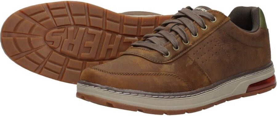 Skechers Evenston Fanton Heren Sneakers Kastanjebruin