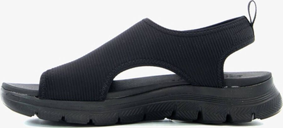 Skechers Flex Appeal 4.0 Moon Lines sandalen Zwart