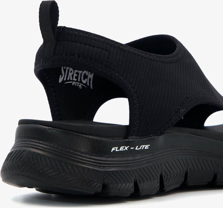 Skechers Flex Appeal 4.0 Moon Lines sandalen Zwart