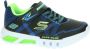 Skechers Flex-Glow Jongens Sneakers Black Blue Lime - Thumbnail 152