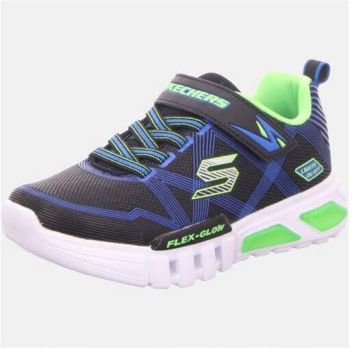 Skechers Flex Glow Jongens Sneakers Black Blue Lime