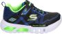 Skechers Flex-Glow Jongens Sneakers Black Blue Lime - Thumbnail 134