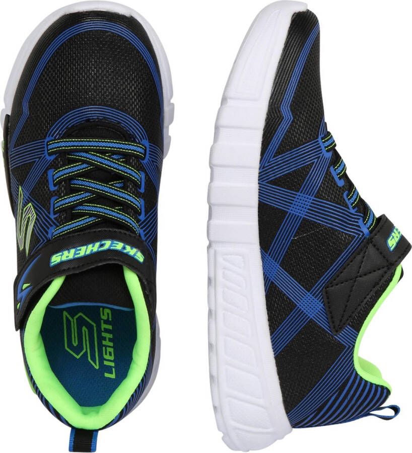 Skechers Flex-Glow Jongens Sneakers Black Blue Lime