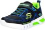 Skechers Flex-Glow Jongens Sneakers Black Blue Lime - Thumbnail 18
