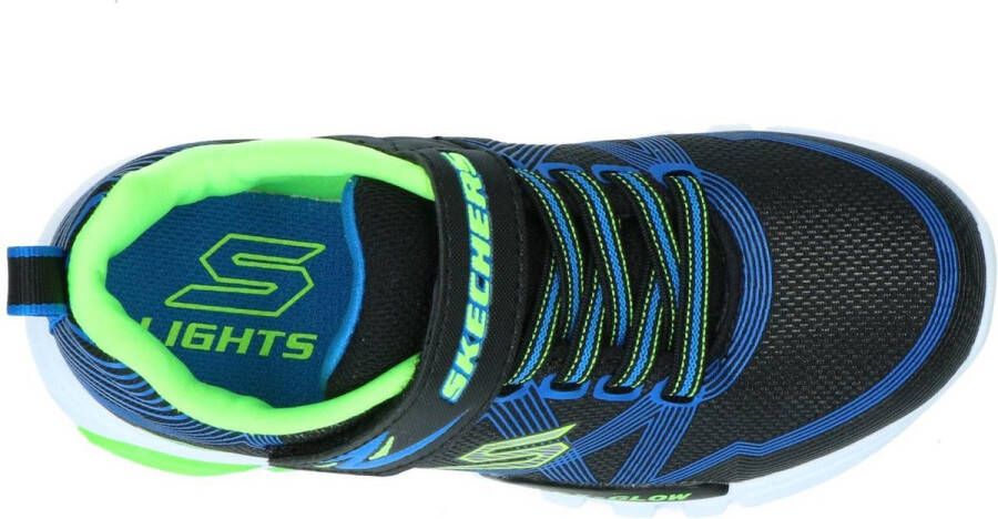 Skechers Flex-Glow Jongens Sneakers Black Blue Lime