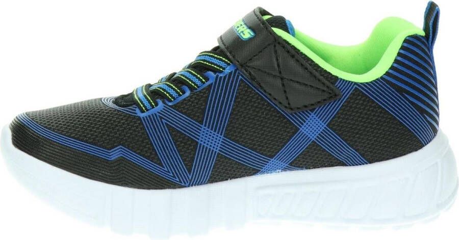 Skechers Flex-Glow Jongens Sneakers Black Blue Lime