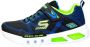 Skechers Flex-Glow Jongens Sneakers Black Blue Lime - Thumbnail 42