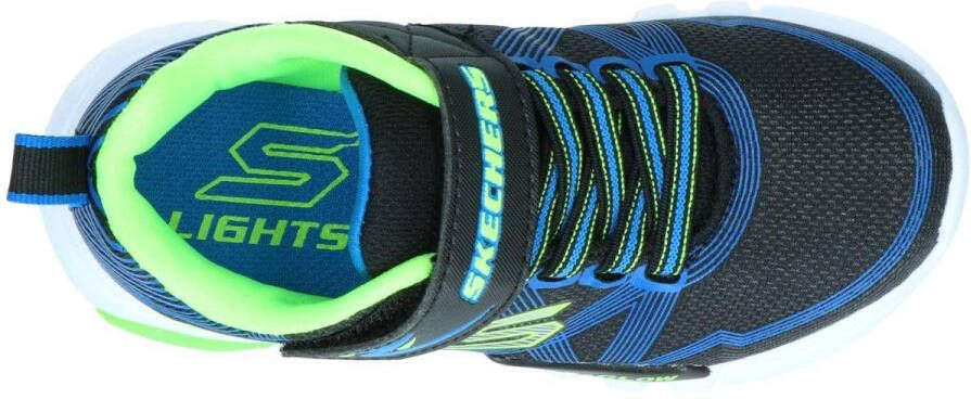 Skechers Flex-Glow Jongens Sneakers Black Blue Lime