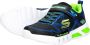 Skechers Flex-Glow Jongens Sneakers Black Blue Lime - Thumbnail 79