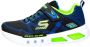 Skechers Flex-Glow Jongens Sneakers Black Blue Lime - Thumbnail 80