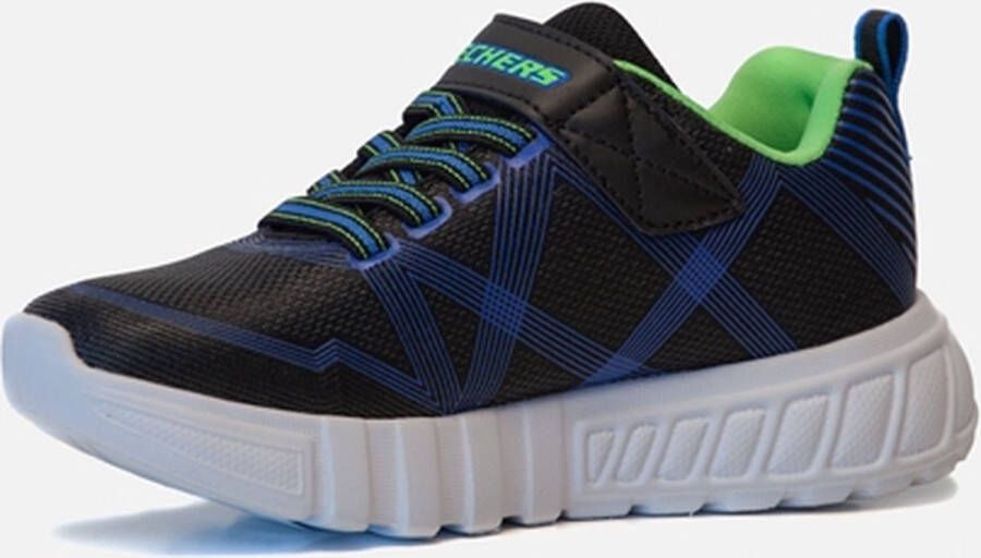 Skechers Flex-Glow Jongens Sneakers Black Blue Lime