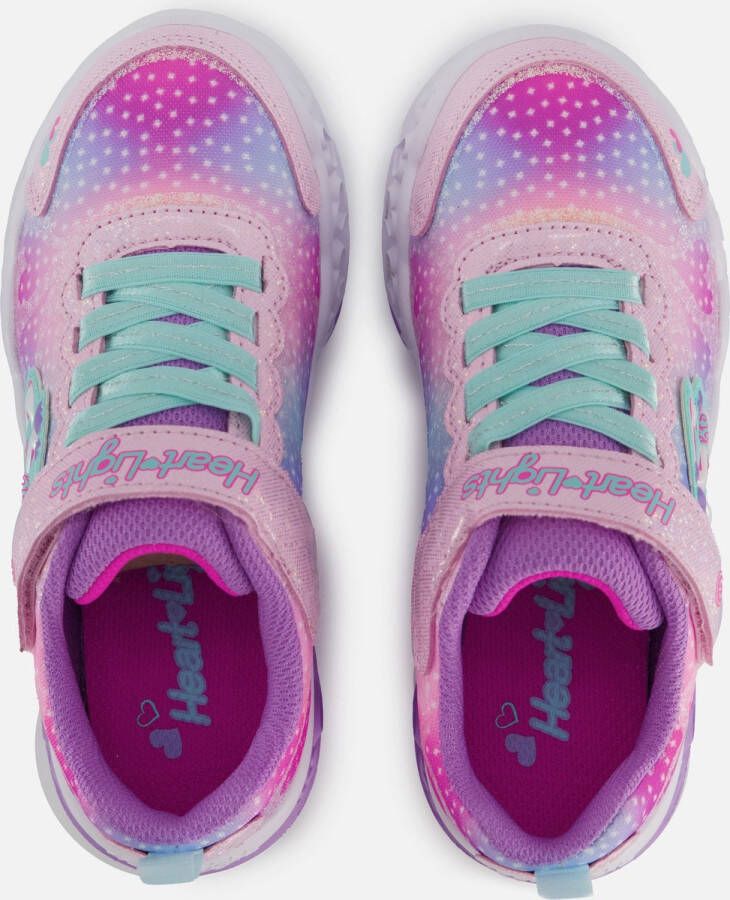 Skechers Flutter Heart Lights-Simply L Meisjes Sneakers Pink Multi