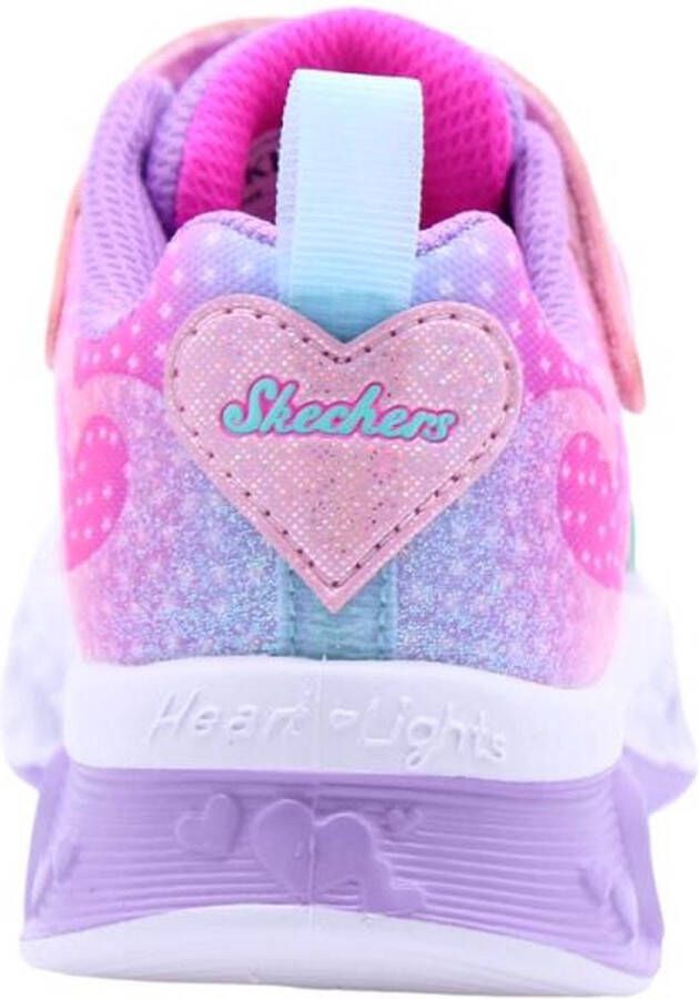 Skechers Flutter Heart Lights-Simply L Meisjes Sneakers Pink Multi - Foto 7