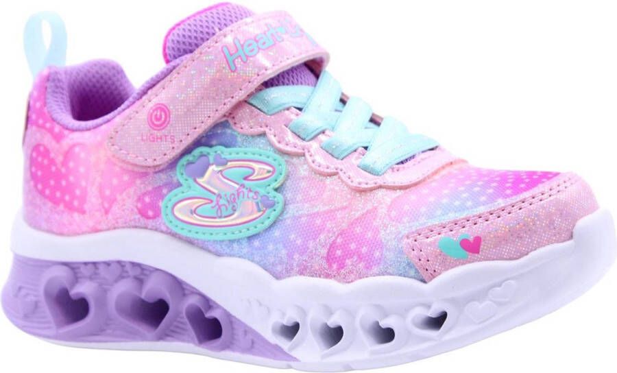 Skechers Flutter Heart Lights-Simply L Meisjes Sneakers Pink Multi - Foto 10