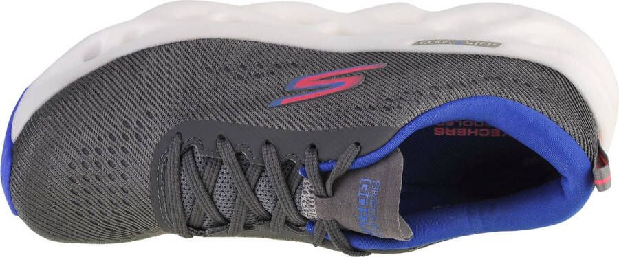 Skechers Go Run Swirl Tech 128791-GRY Vrouwen Grijs Hardloopschoenen