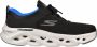 Skechers Go Run Swirl Tech-Dash Charge 220302-BKBL Mannen Zwart Hardloopschoenen - Thumbnail 7