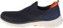 Skechers Go Walk 6 216202-NVOR Mannen Marineblauw Sneakers Sportschoenen - Thumbnail 1
