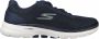 Skechers Go Walk 6 Iconic Vision 124514-NVTQ Vrouwen Marineblauw Sneakers Sportschoenen - Thumbnail 6