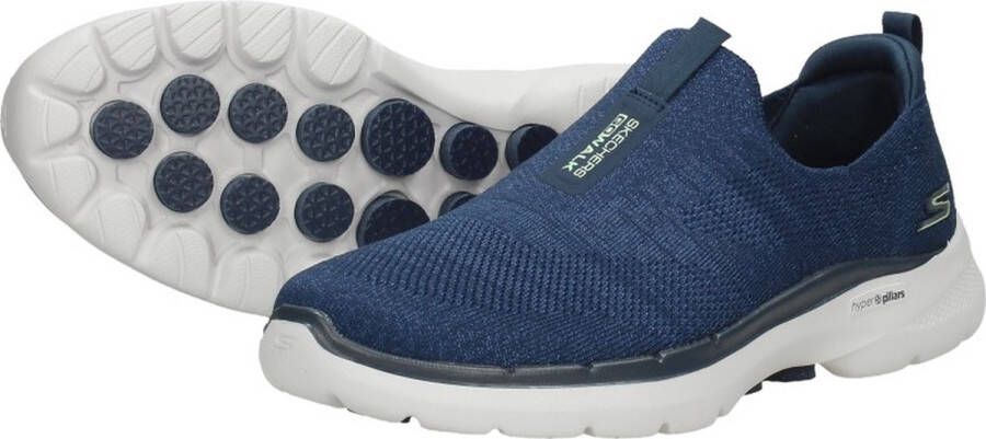 Skechers GO Walk 6 instappers blauw Textiel Dames