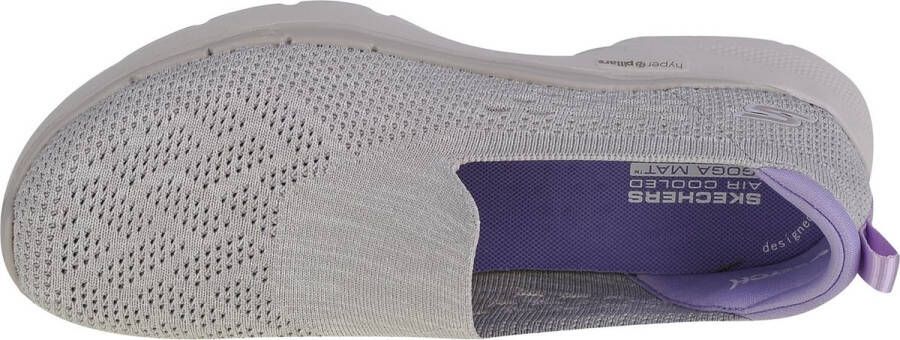 Skechers Go Walk 6 Valerie 124532-GYLV Vrouwen Grijs Sneakers Sportschoenen