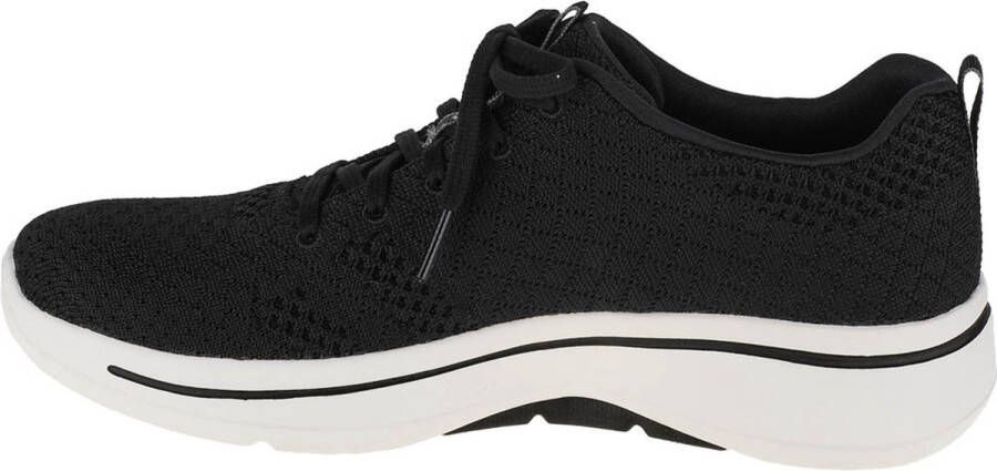 Skechers Go Walk Arch Fit Unify 124403-BKW Vrouwen Zwart Sneakers Sportschoenen
