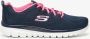 Skechers Graceful Get Connected dames sneakers Blauw - Thumbnail 7