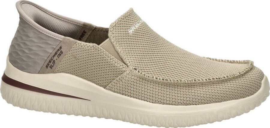 Skechers Hands Free Slip-Ins Delson 3.0 Cabrino VEGAN instapper Heren Taupe