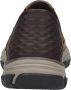 Skechers Bruin Leren Textiel Instapper met Comfortabel Voetbed Brown Heren - Thumbnail 12