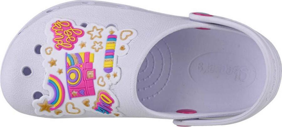 Skechers Heart Charmer Photobomb 308003L-WMLT Kinderen Wit slippers - Foto 4