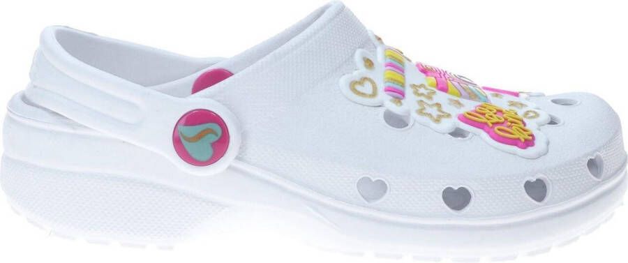 Skechers Heart Charmer Photobomb 308003L-WMLT Kinderen Wit slippers - Foto 6