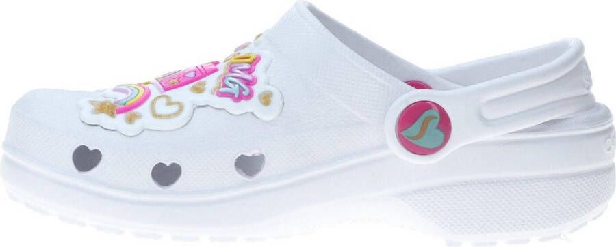 Skechers Heart Charmer Photobomb 308003L-WMLT Kinderen Wit slippers - Foto 9