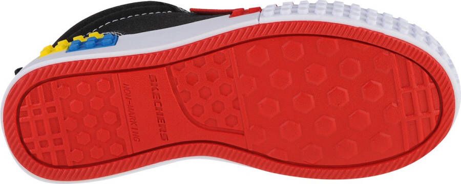 Skechers Kool Bricks 402223L-BKMT voor een jongen Zwart Sneakers Sportschoenen