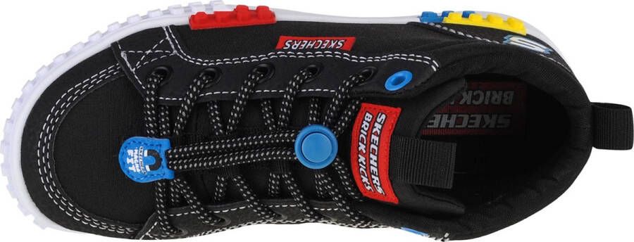 Skechers Kool Bricks 402223L-BKMT voor een jongen Zwart Sneakers Sportschoenen