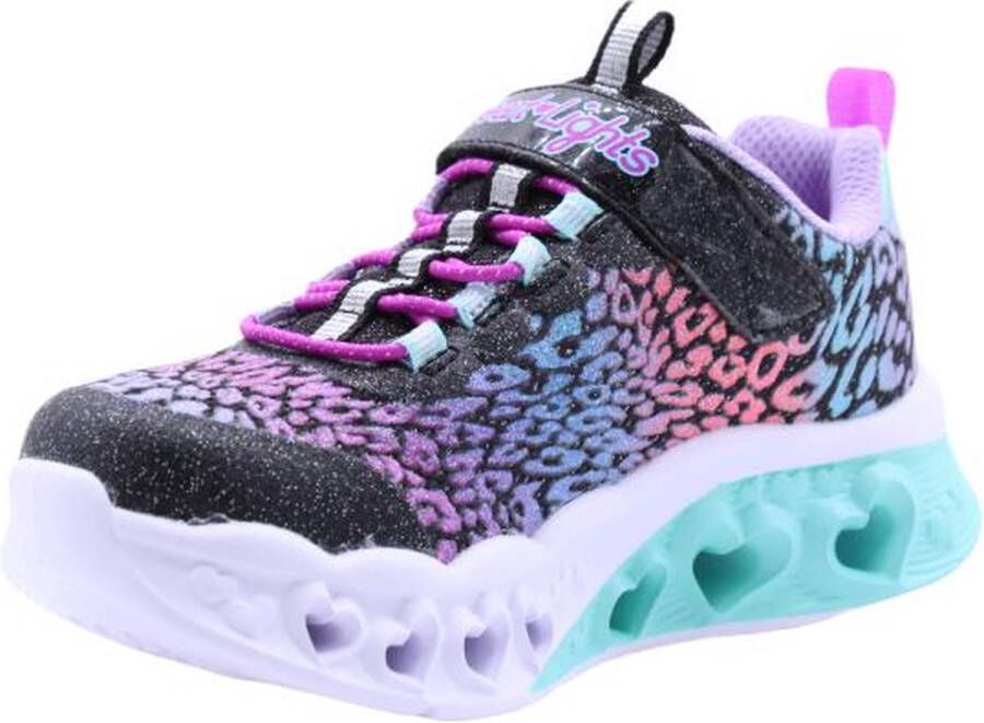 Skechers Kids Sneakers FLUTTER HEART LIGHTS LOVES WILD met felgekleurde zool - Foto 5