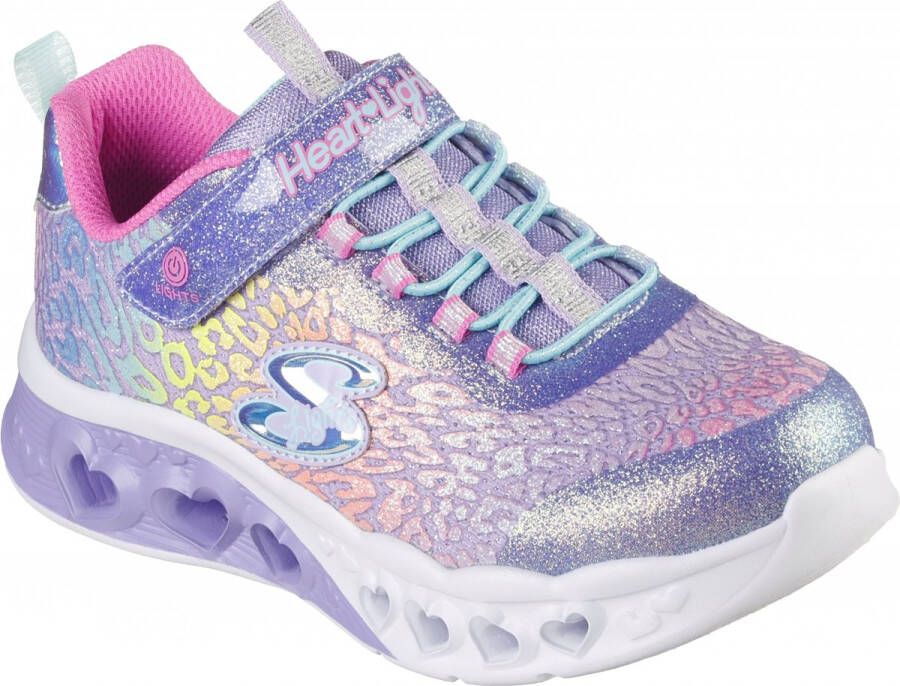 Skechers Kids Sneakers FLUTTER HEART LIGHTS LOVES WILD met felgekleurde zool - Foto 9