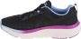 Skechers Max Cushioning Delta Sunny Road 129118-BKBL Vrouwen Zwart Hardloopschoenen Sportschoenen - Thumbnail 3