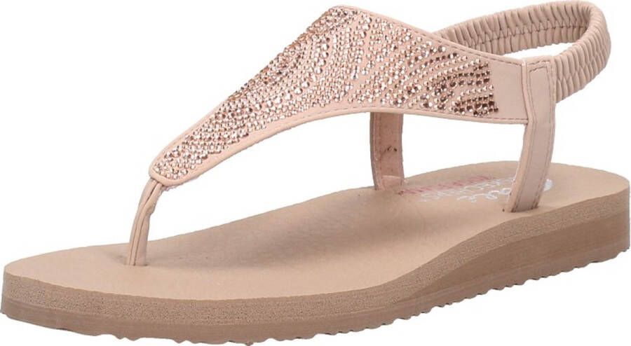 Skechers Meditation New Moon Sandalen Plat roze