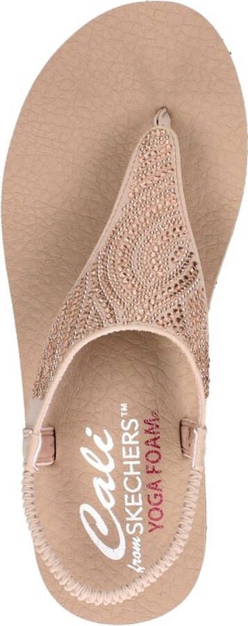 Skechers Meditation New Moon Sandalen Plat roze