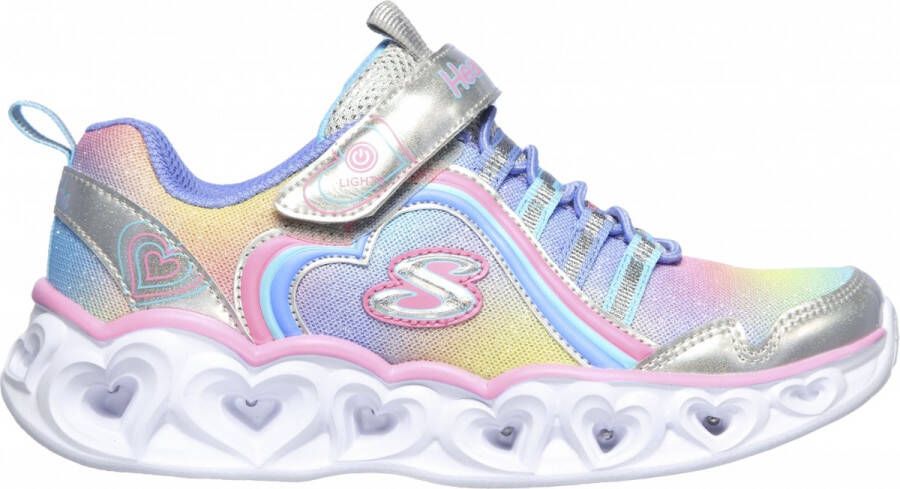 Skechers Heart Lights-Rainbow Lux 302308L-SMLT voor meisje Grijs Sneakers Sportschoenen - Foto 4