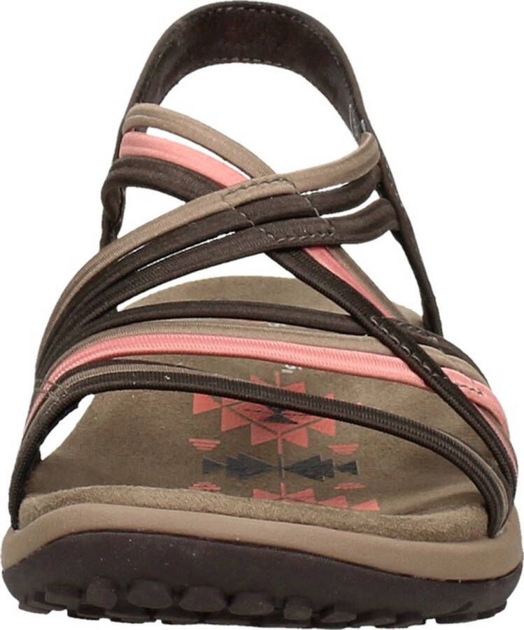 Skechers Reggae Slim Sandalen bruin Textiel Dames